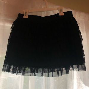 Frilly black skirt